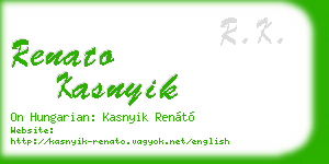 renato kasnyik business card